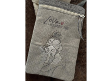 2€ ZUSATZTÜRCHEN 20. Dezember - Stickdatei - ITH Tasche Crossbody Love yourself first